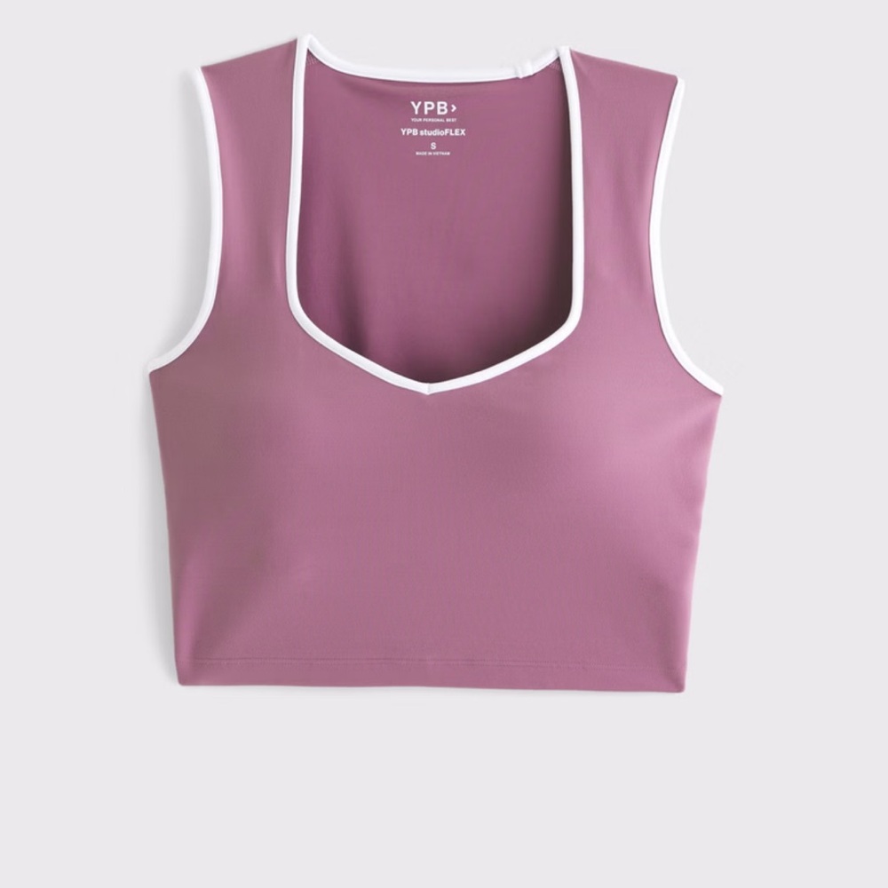 Abercrombie & Fitch YPB StudioFLEX Portrait Tank in Pink Marsala NWOT